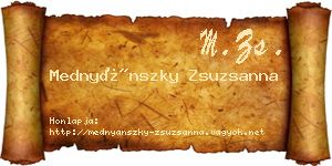 Mednyánszky Zsuzsanna névjegykártya