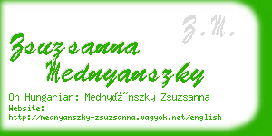 zsuzsanna mednyanszky business card